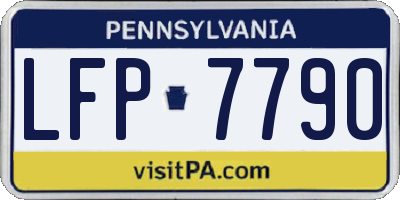 PA license plate LFP7790