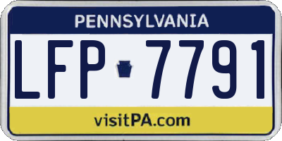 PA license plate LFP7791
