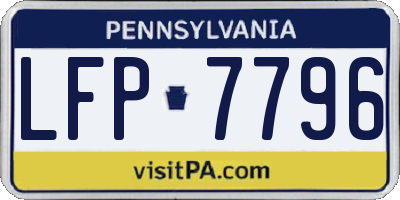 PA license plate LFP7796