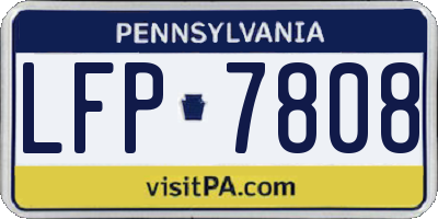PA license plate LFP7808
