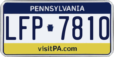 PA license plate LFP7810