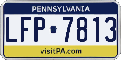 PA license plate LFP7813