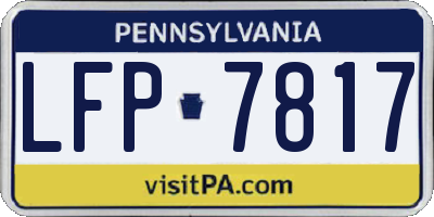PA license plate LFP7817