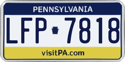 PA license plate LFP7818
