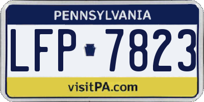 PA license plate LFP7823