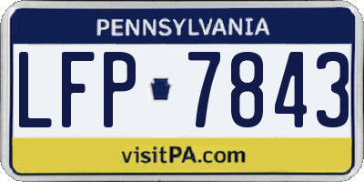 PA license plate LFP7843