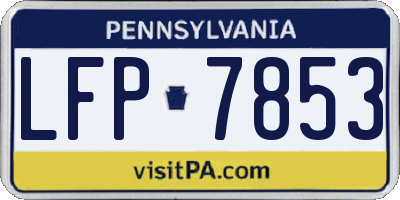 PA license plate LFP7853