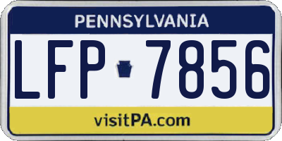 PA license plate LFP7856
