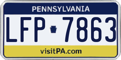 PA license plate LFP7863