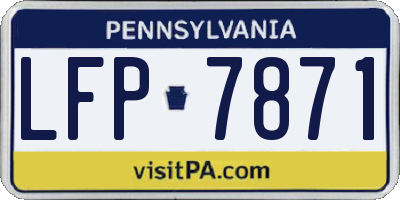 PA license plate LFP7871