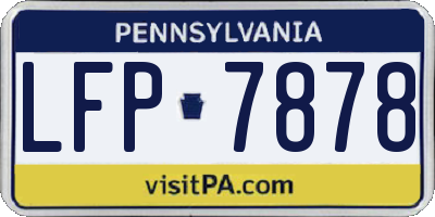 PA license plate LFP7878