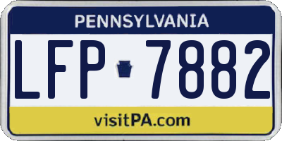 PA license plate LFP7882