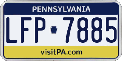 PA license plate LFP7885