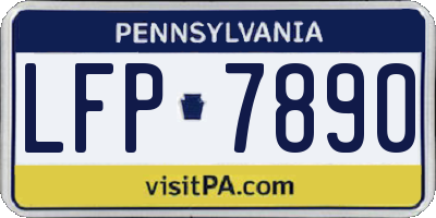 PA license plate LFP7890