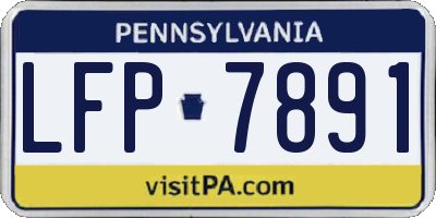 PA license plate LFP7891