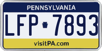 PA license plate LFP7893