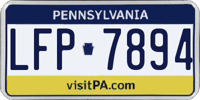 PA license plate LFP7894