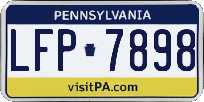 PA license plate LFP7898
