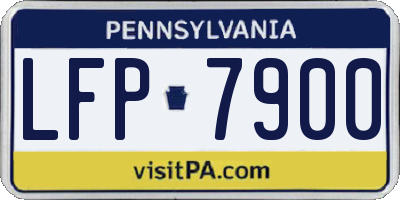 PA license plate LFP7900