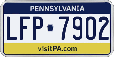 PA license plate LFP7902