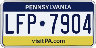 PA license plate LFP7904