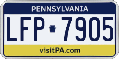 PA license plate LFP7905
