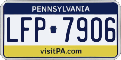 PA license plate LFP7906