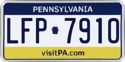 PA license plate LFP7910