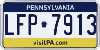 PA license plate LFP7913
