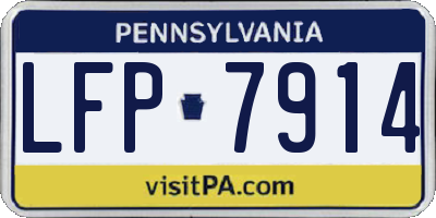 PA license plate LFP7914