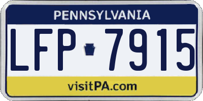 PA license plate LFP7915