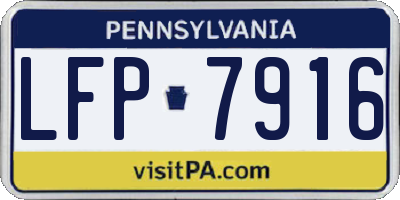 PA license plate LFP7916