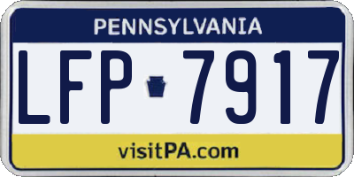 PA license plate LFP7917
