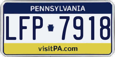 PA license plate LFP7918