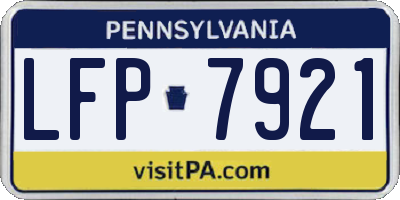 PA license plate LFP7921