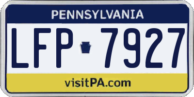 PA license plate LFP7927