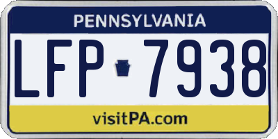 PA license plate LFP7938