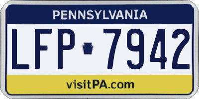 PA license plate LFP7942