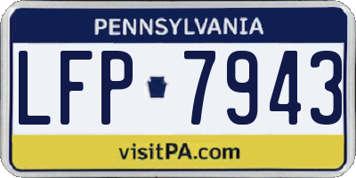 PA license plate LFP7943
