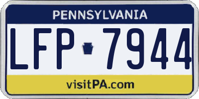 PA license plate LFP7944