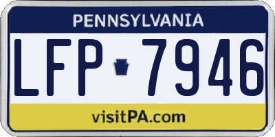PA license plate LFP7946