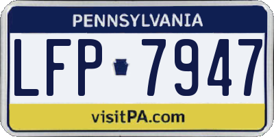 PA license plate LFP7947
