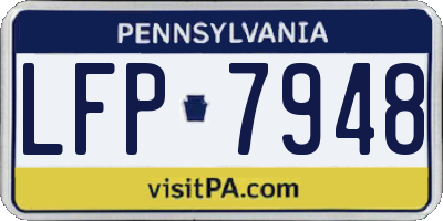 PA license plate LFP7948