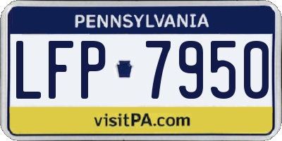 PA license plate LFP7950