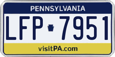PA license plate LFP7951