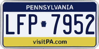 PA license plate LFP7952