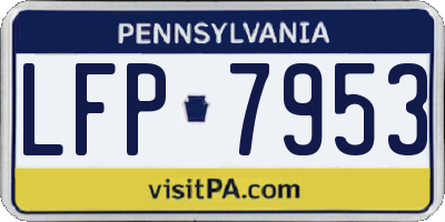 PA license plate LFP7953