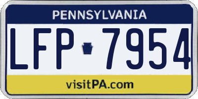 PA license plate LFP7954