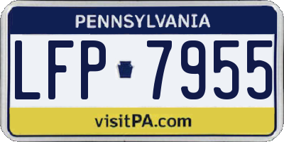 PA license plate LFP7955