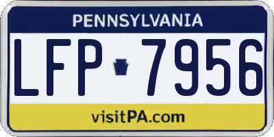 PA license plate LFP7956